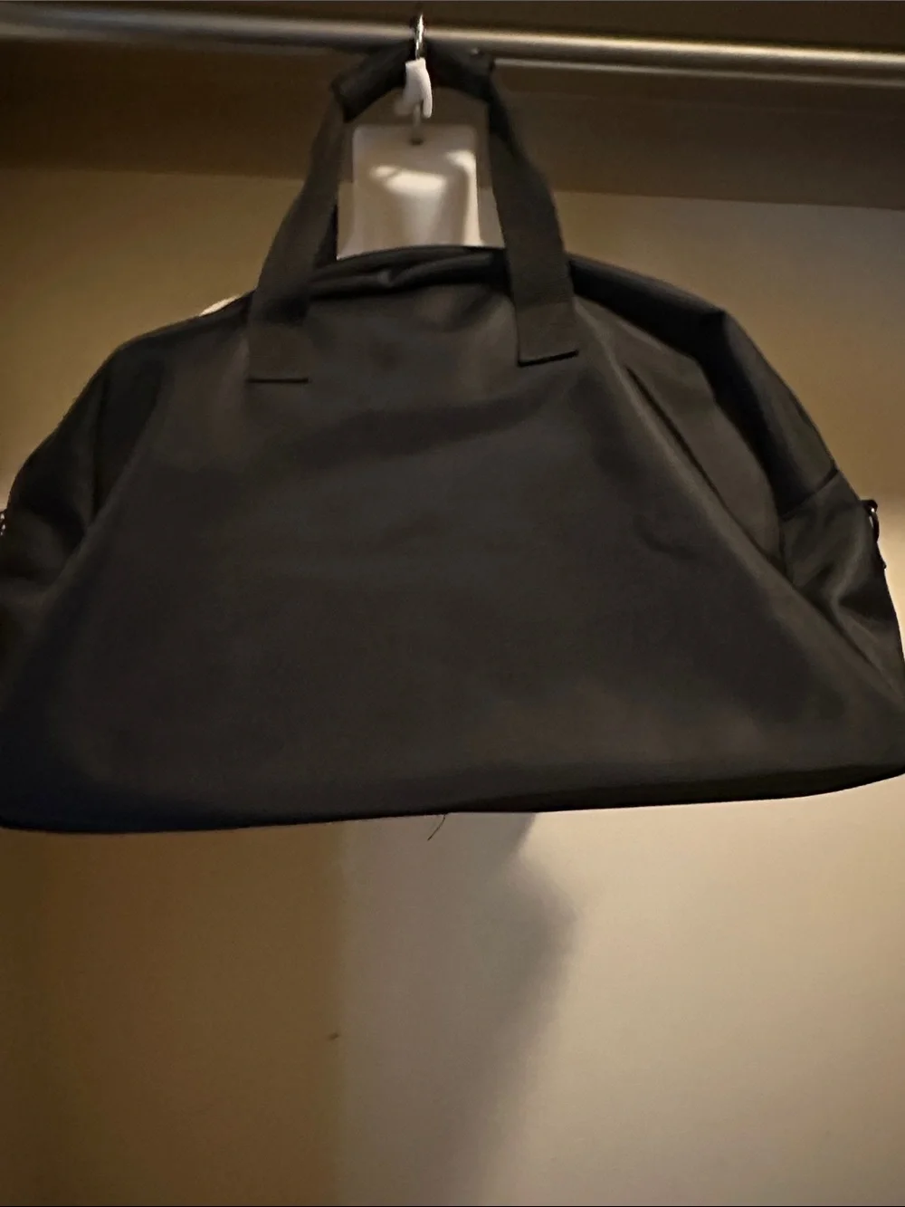 Giorgio Armani Black Nylon Duffel with Detachable Strap unisex